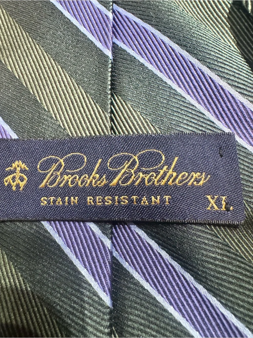4 Brooks Brothers Striped Tie Set — Green, Navy, Burgundy, Navy